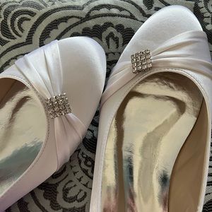 White wedding shoes
